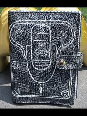 Louis Vuitton Black Graffiti Canvas Small Agenda Cover